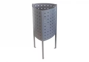 Papelera para Mobiliario Urbano Moderna de Acero Galvanizado DUMUPA-19