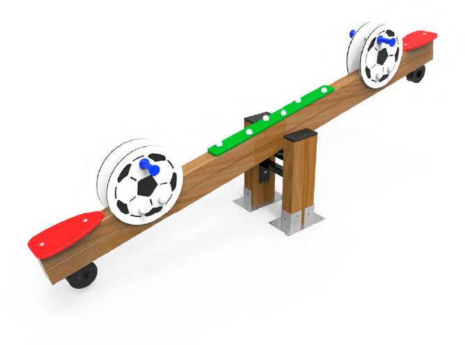 Balancín Sport Fútbol 2 plazas para parques infantiles