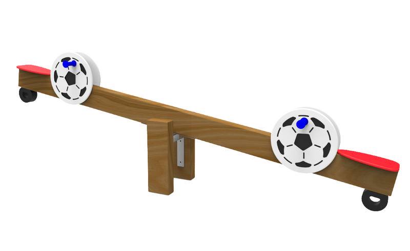 Balancín Sport Fútbol 2 plazas para parques infantiles - Imagen 2