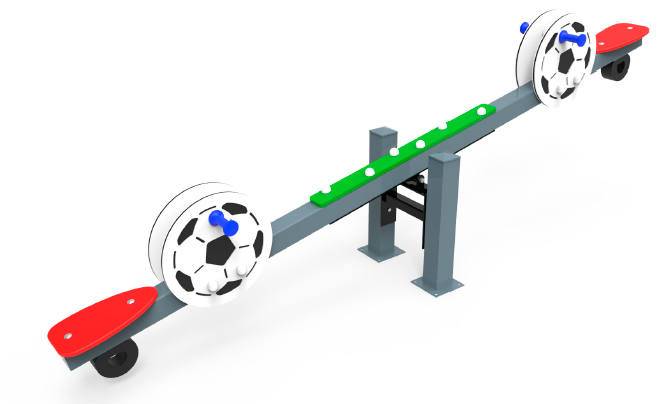 Balancín Sport Metálico 2 plazas para parques infantiles - Imagen 2