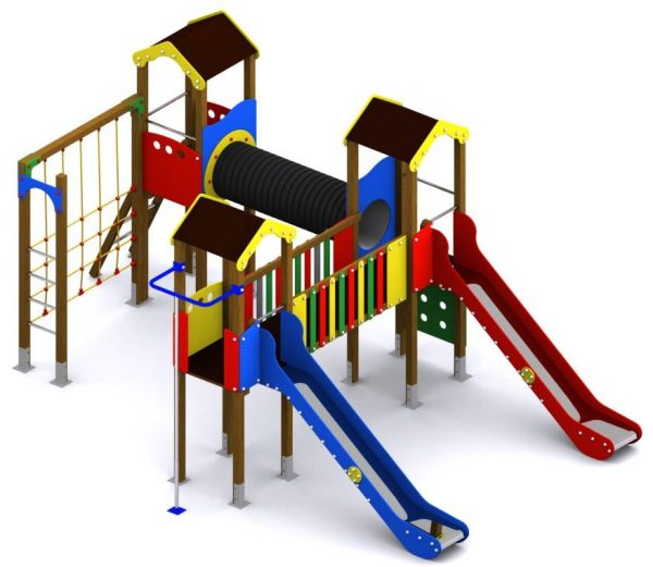 Conjunto de juegos infantiles modulares. Modelo Narcea