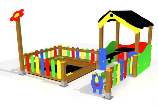 Conjunto Casita La Flor para parques infantiles - Imagen 2