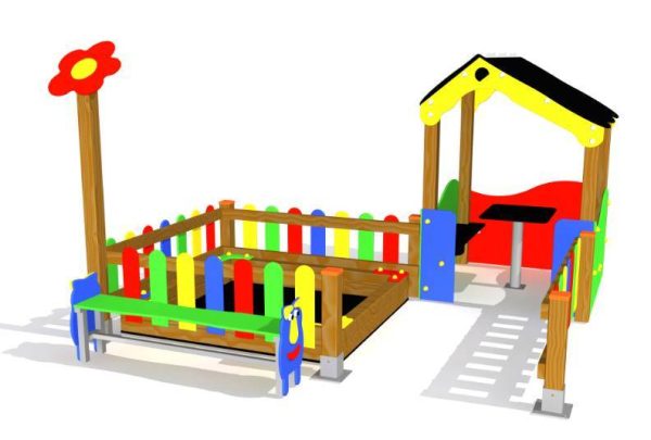 Conjunto Casita La Flor para parques infantiles - Imagen 3