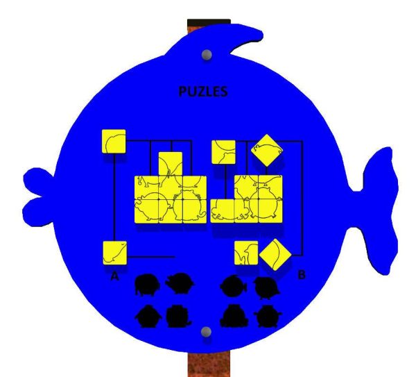 Paneles lúdicos para parques infantiles Juego de Puzles