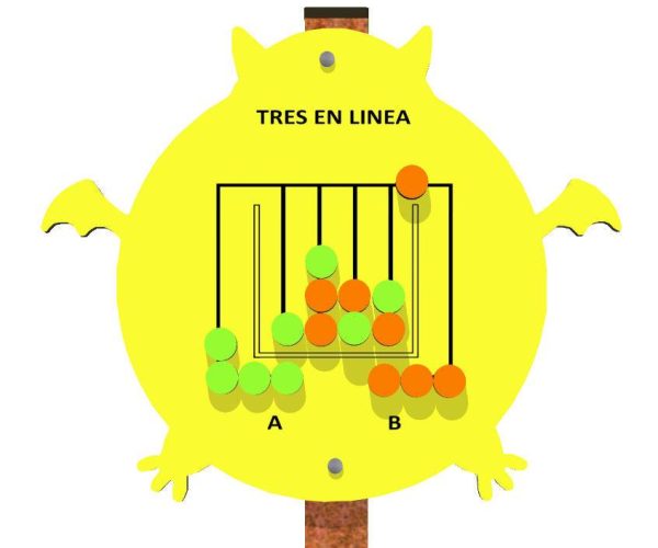 Panel de juego lúdico para parques infantiles Tres en Línea