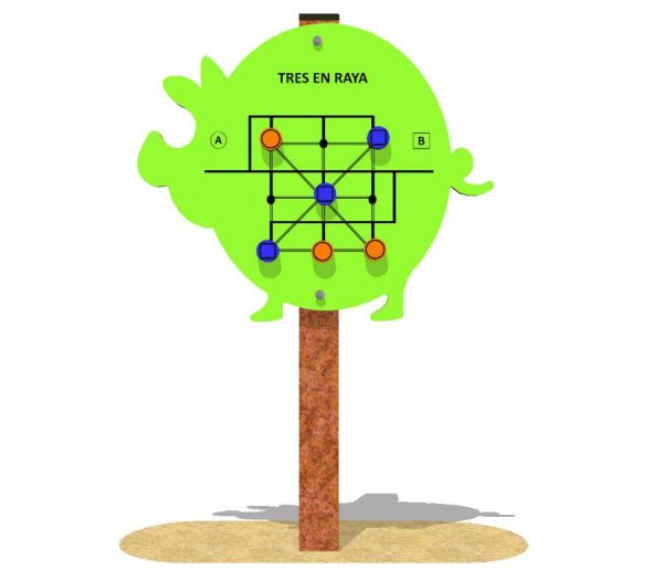 Panel de juego Tres en Raya para parques infantiles inclusivos - Imagen 2