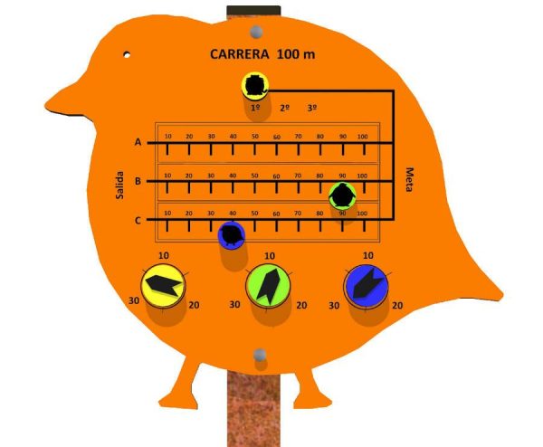 Panel de juego lúdico Carrera 100 metros - Imagen 2