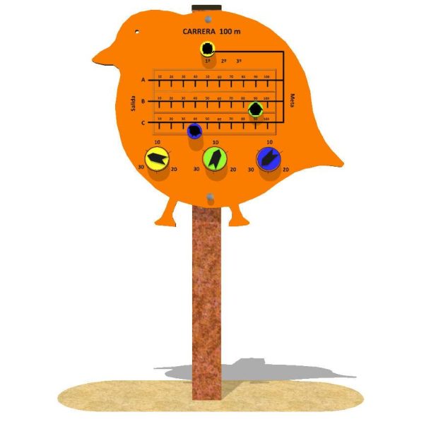 Panel de juego lúdico Carrera 100 metros