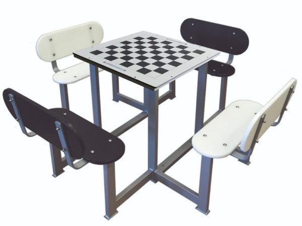 Mesa Ajedrez exterior MACCB4R para patios de colegios