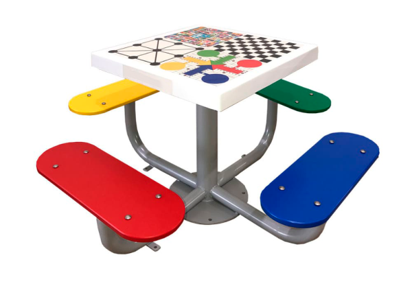 Mesa Multijuegos MMVTB4 (tablero antivandálico con 4 bancos)