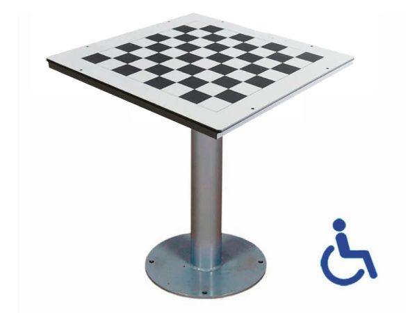 Mesa de ajedrez exterior accesible y resistente al vandalismo – MACI0