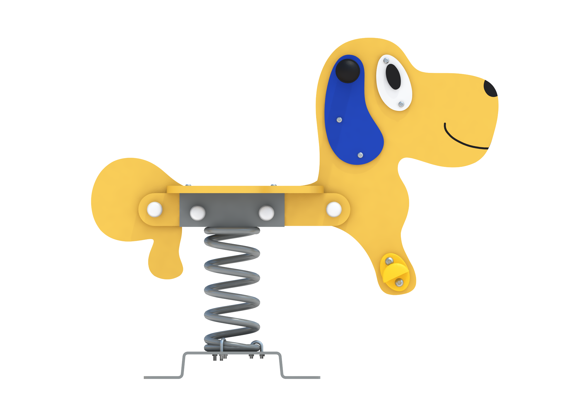 Balancín muelle perro azul oscuro