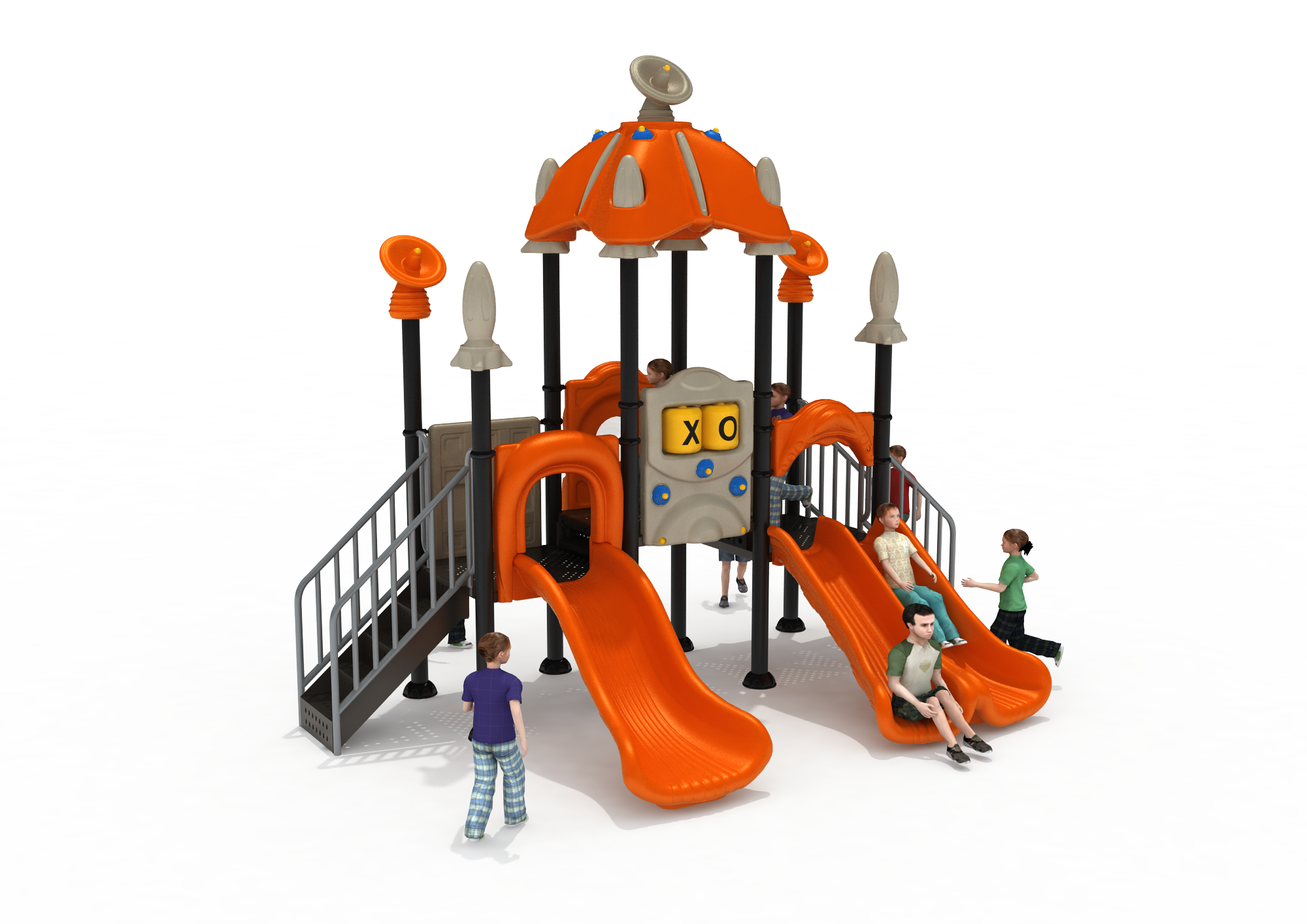 Torre triple tobogán TTDU-004 VITAS