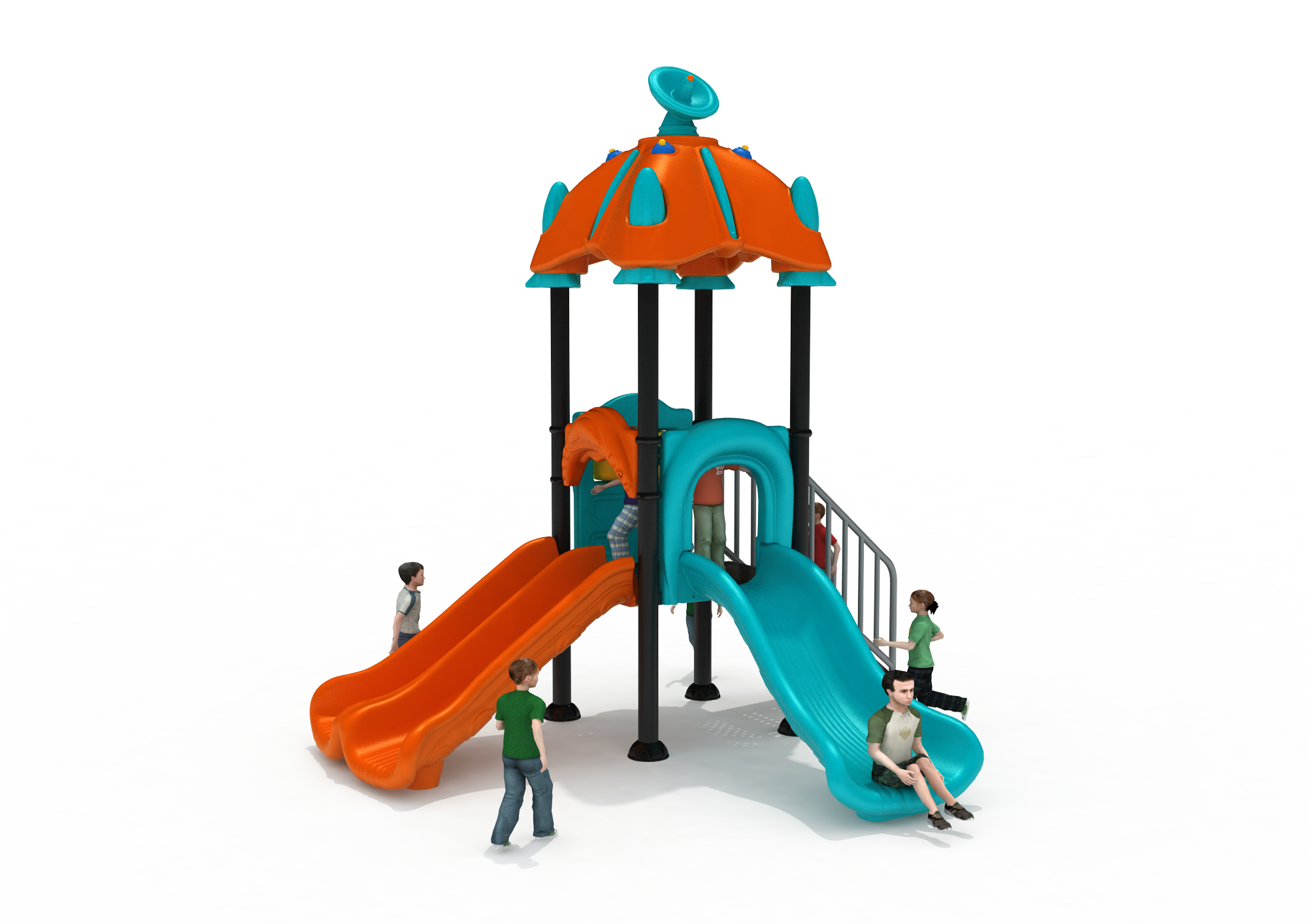 Torre triple tobogán TDU-002 VITAS