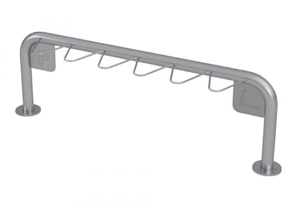 Aparcapatinetes 5 Plazas DUMUAP-04 de Acero Galvanizado para Patinetes Eléctricos y Manuales