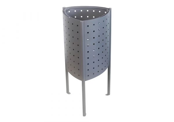 Papelera para Mobiliario Urbano Moderna de Acero Galvanizado DUMUPA-19